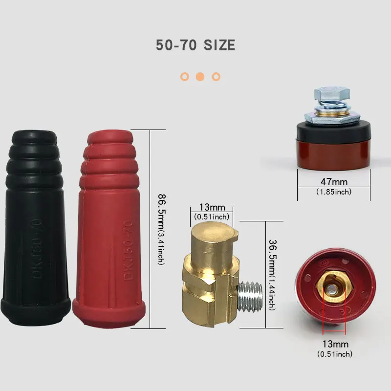 DKJ10-25 35-50 50-70 70-95 TIG Welding Machine Quick Fitting Female Male Cable Connector Clamp Socket Plug Adaptor For Dinse 4P gallery 3
