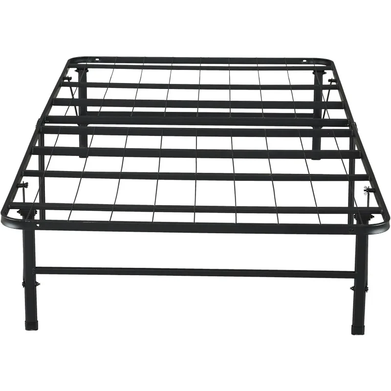 Twin Bed Frame Heavy Duty Foldable Bed Frame Folding Bed Frame with Steel Metal Slats Box Spri