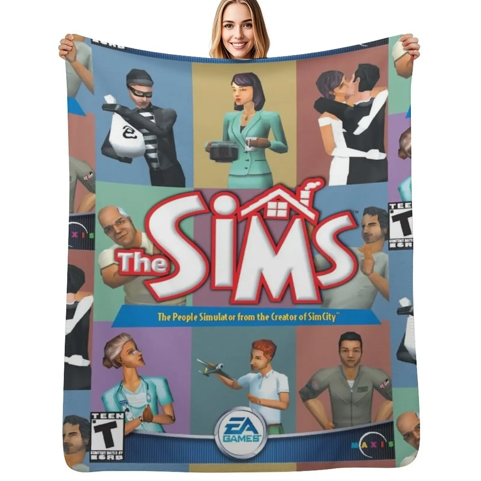 

Sims 1 Box Art Throw Blanket Luxury Nap for babies Blanket