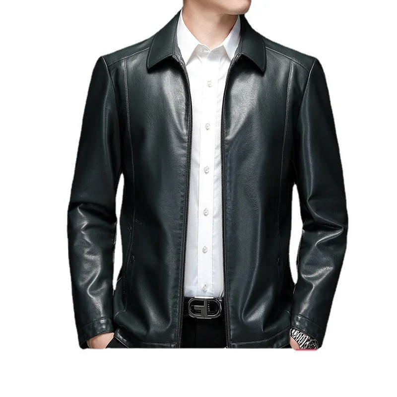 New Casual Leather Jacket Men Clothing Autumn Jackets for Man Plush Thick Winter Coat Male Outwears Jaqueta De Couro FCY