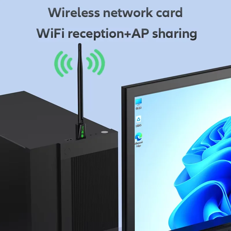 AX900 WiFi6 USB アダプター Bluetooth 5.4 デュアルバンド 2.4G&5GHz 2 in 1 ドングル ワイヤレスネットワークレシーバー ドライバー不要 Win10/11対応