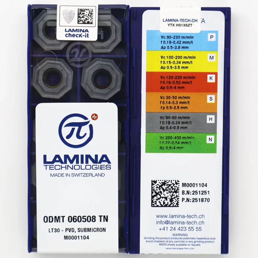 ODMT0504ZZTR LT30/ODMT060508TN LT30/ODMW060508TN/OFMT050405TR/OFMT050408TR/OFMT05T305TN/OFMT05T308TN LT30 لامينا CNC إدراج #5