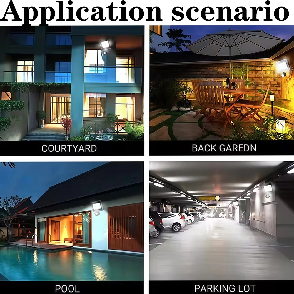 1PCS SMD2835 LED Chip 200W 100W 50W 30W 20W 10W Flood Light Beads AC 220V Led Floodlight Lamp DIY For Outdoor Lighting Spotlight