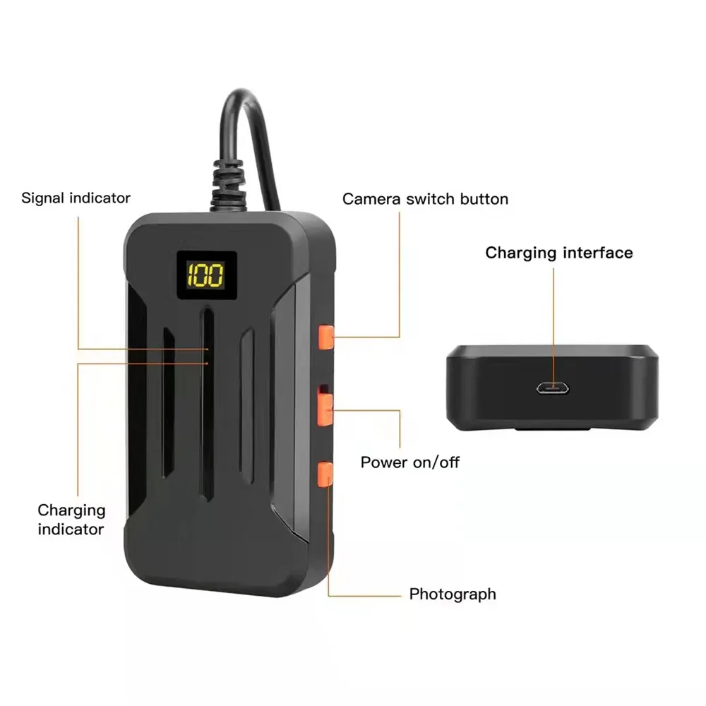 

8MM Dual Lens Side-view&Front View WIFI Endoscope Water-proof IP66 CMOS Borescope Inspection Digital Microscope Camera