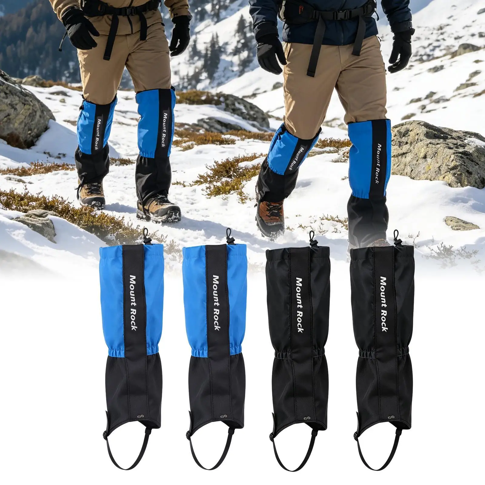 Waterproof Breathable Hiking Leg Gaiters Lightweight Outdoor Mountaineering Leg Wraps For Trekking Backpacking Snow Walking image 4