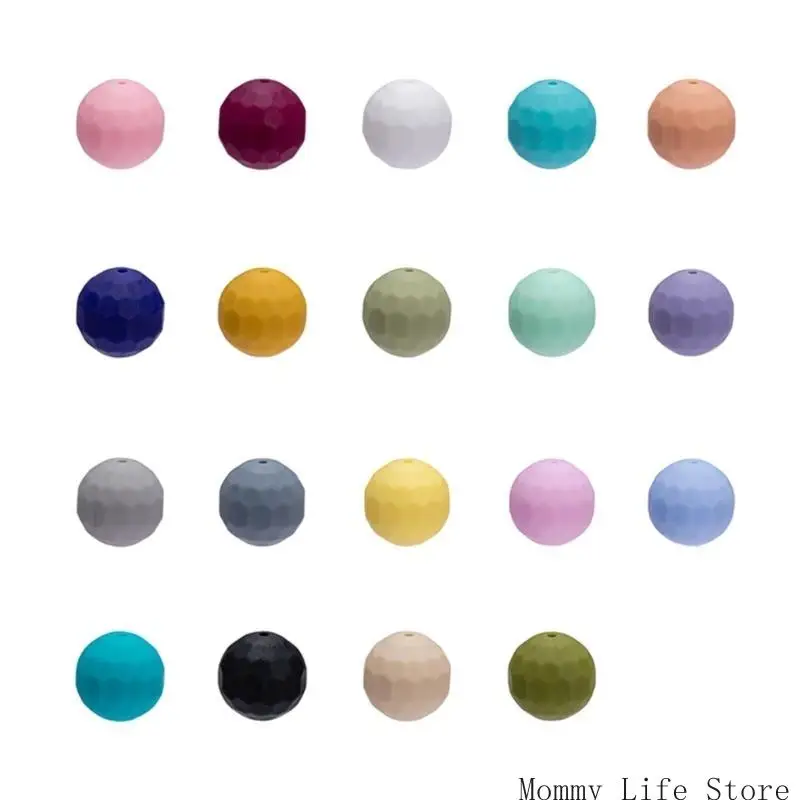 

Pack Of 20 Silicone Round Beads Baby Teething Necklace Beads Long Lasting Baby Teething Toy for DIY Baby Pacifier chain
