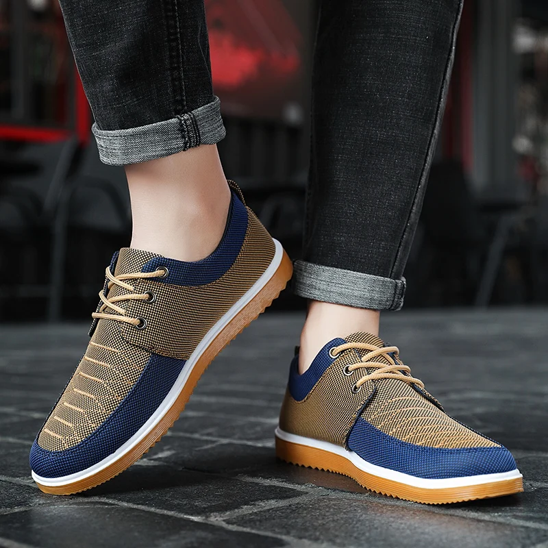 New Versatile Canvas Men\'s Shoes Breathable and Fashionable Sports and Casual Flat Shoes Work Shoes Casual Shoes