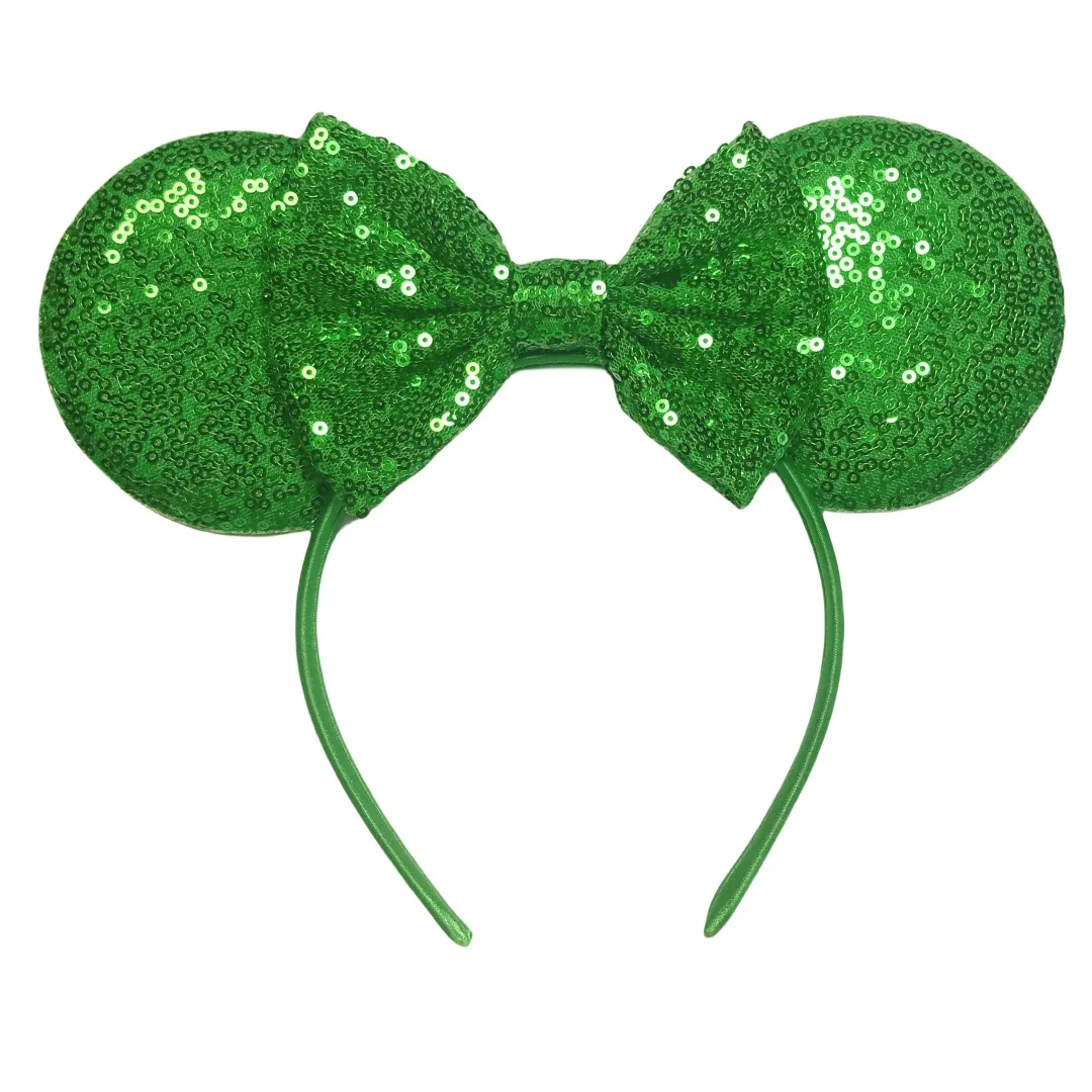 9.5 CM Christmas Green Mouse Ears Headband For Girls 5