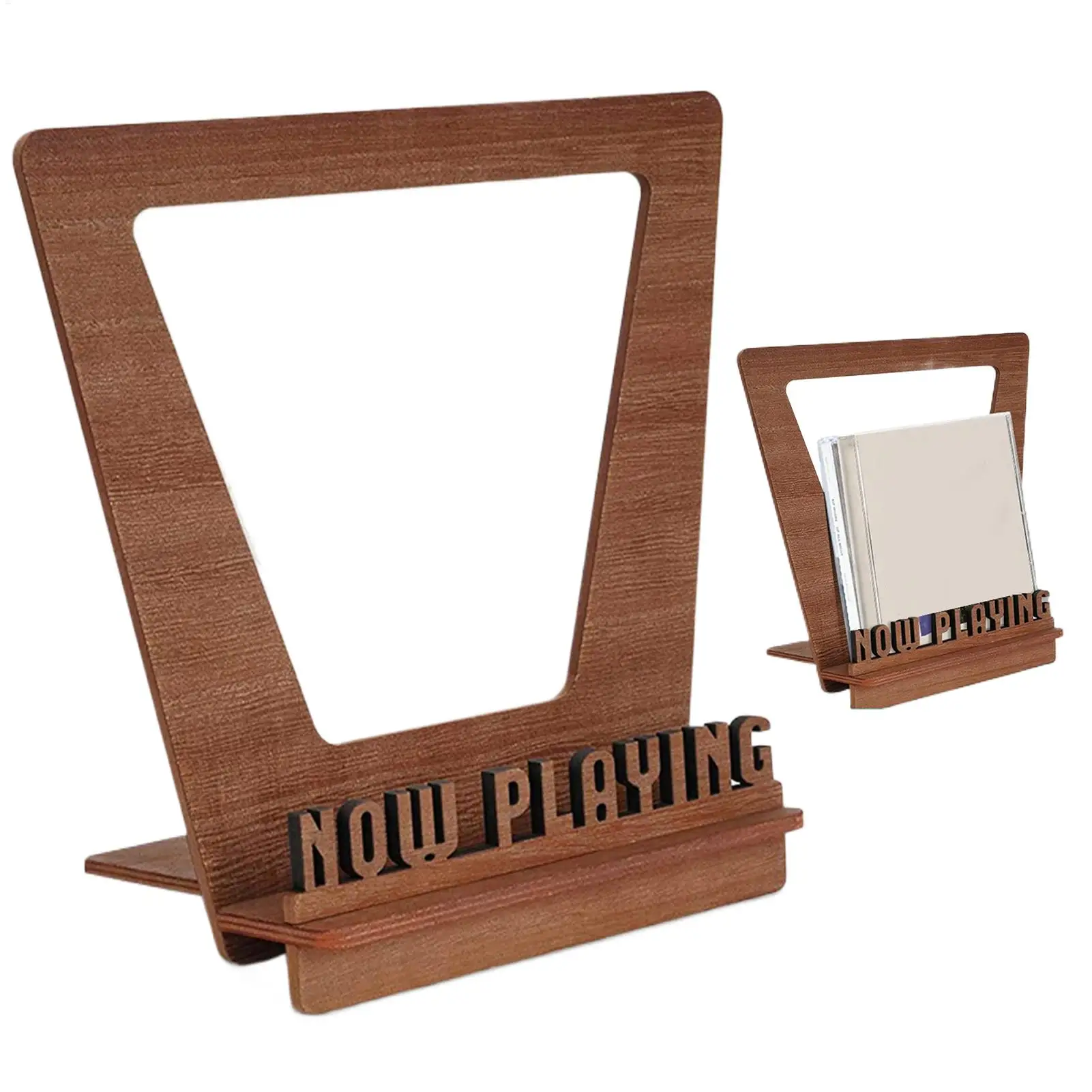 Schallplattenhalter aus Holz, Holzständer für Schallplatten, minimalistisches Aufbewahrungsregal für Schallplatten, Aktenordner für bis zu 5 LPs für Zuhause ​