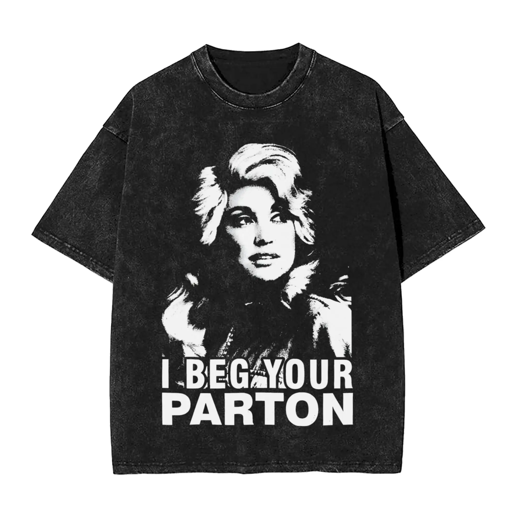 Couple T-Shirt Dolly Parton Memorial  Washed T-Shirts Hip Hop  Summer Tee Shirt Streetwear Simple Cotton Tops Plus Size 2XL