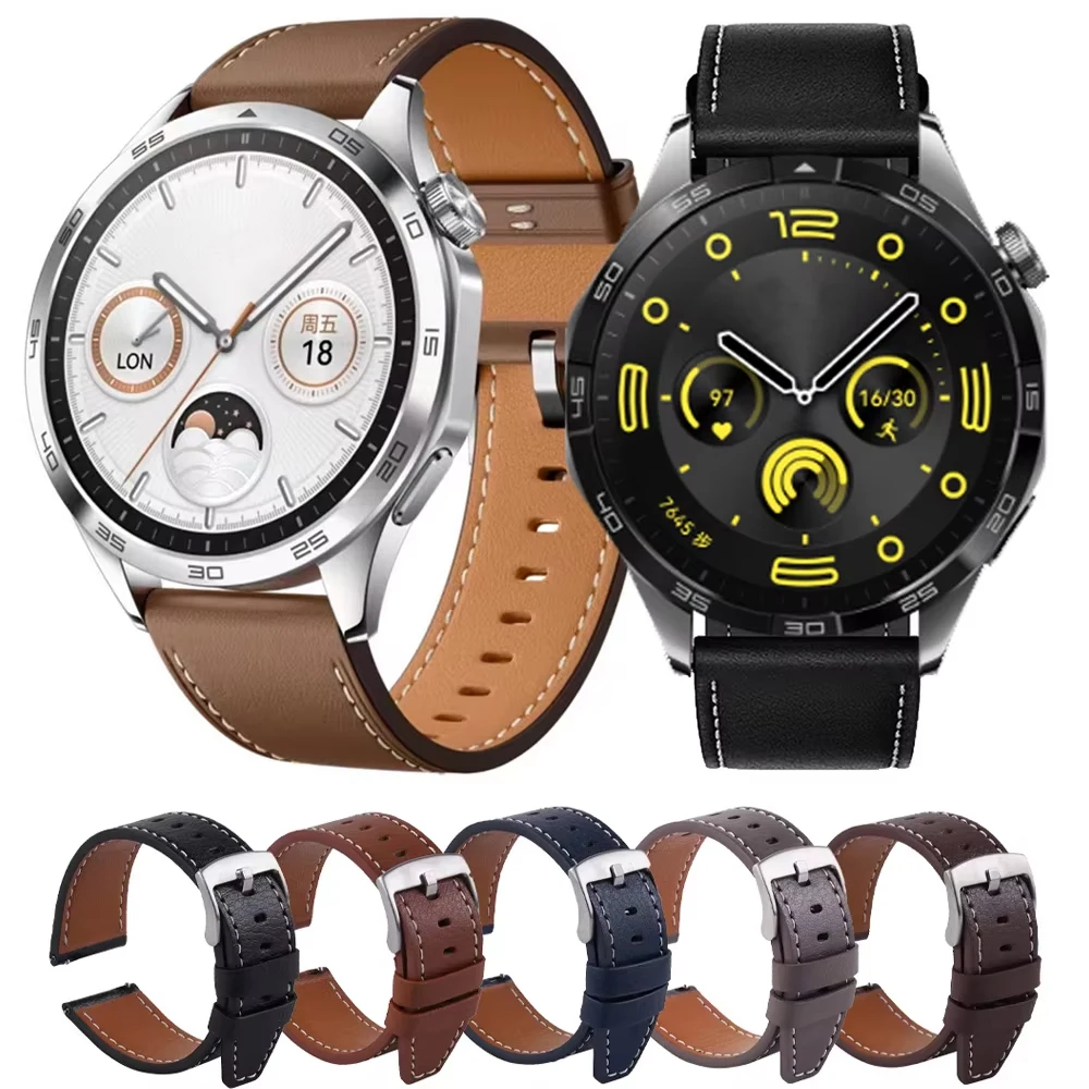 22mm 20mm leather watch strap or huawei watch GT 4 5 6 7 Pro GT2 GT3 Pro 42mm 46mm bracelet smartwatch band for HONOR watchbands