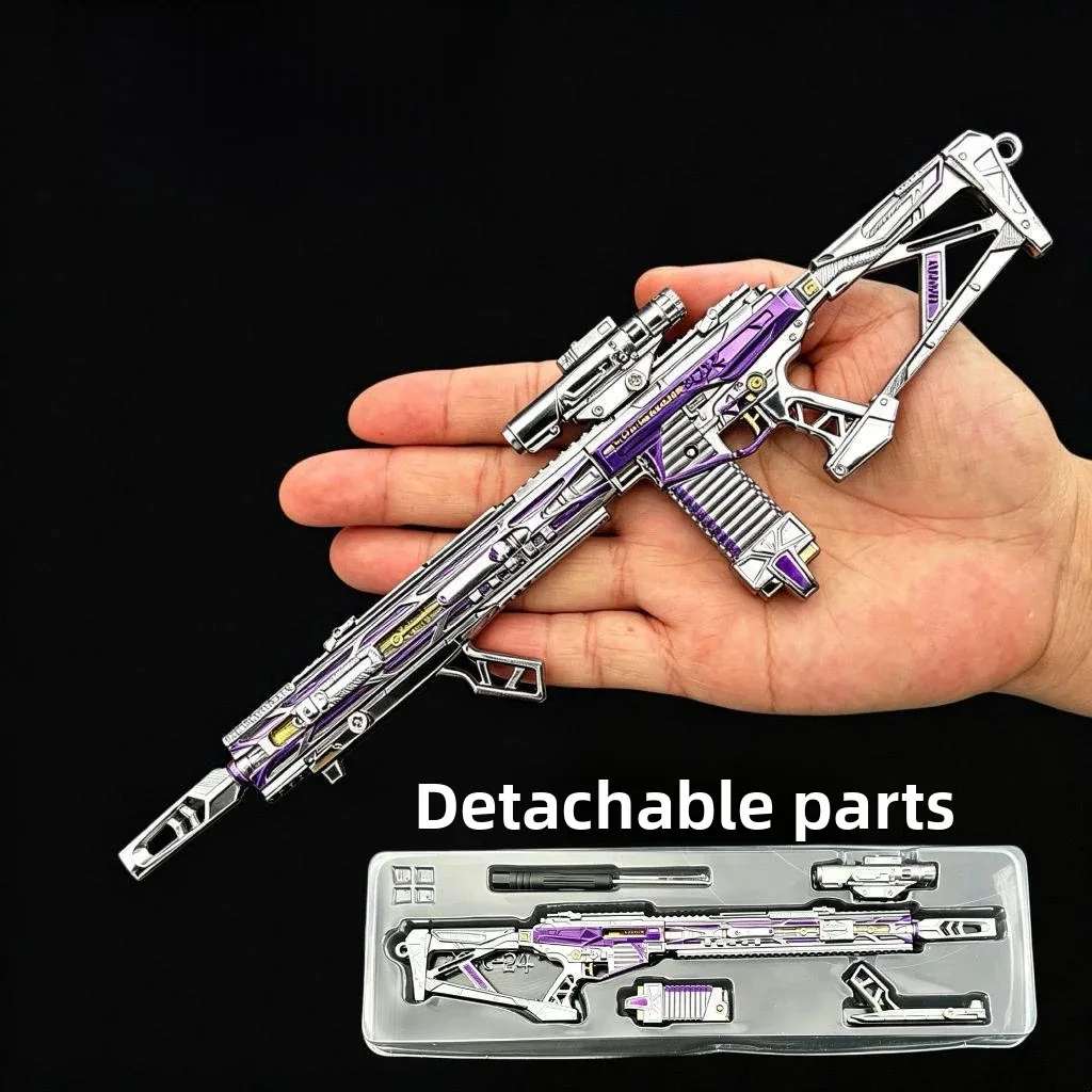 Delta Force Prism Offensive M7 Weapon Gun Skin Detachable Model Assembly Small Gun Display Gift for Boys Static Model Toy