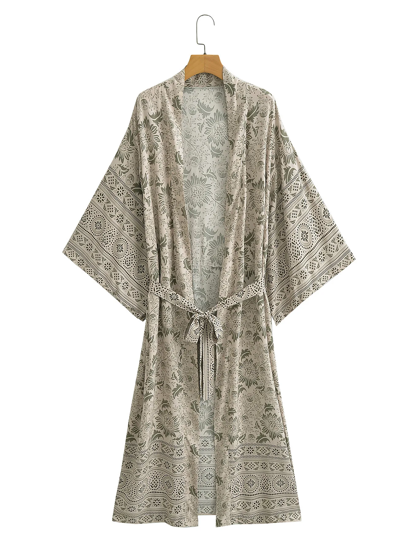 Luźne sukienki z Kimono w stylu Boho Kaftan plażowa luźne sukienki z pokrowiec, luźne, bawełniane kardigan ze sztucznego jedwabiu