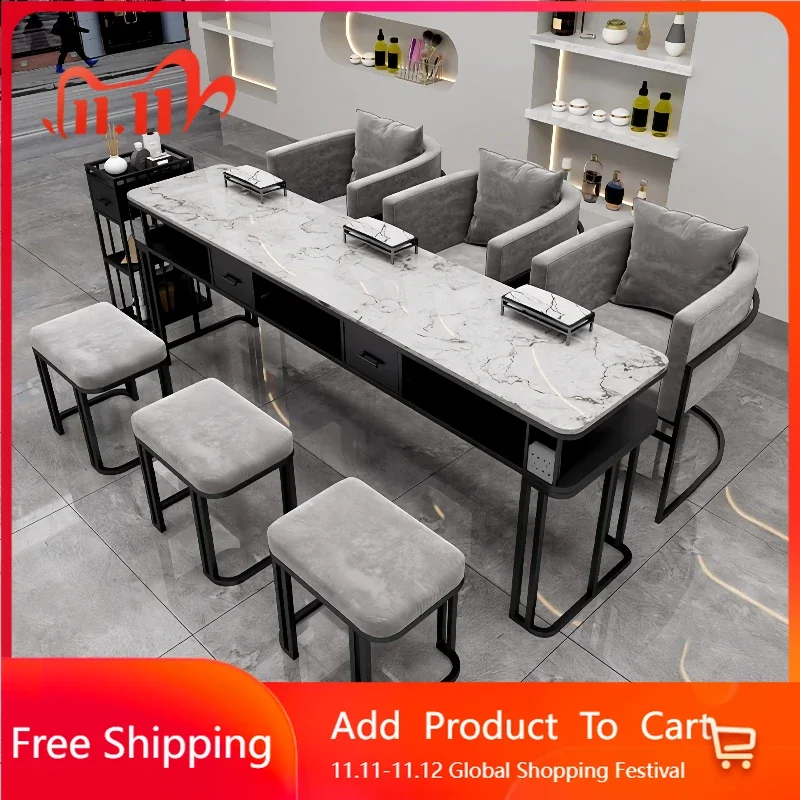 Adesivi per tavoli per unghie europei alla moda principessa Cassetto Tavolo per unghie nordico Manicure Designer Show Tavolo Manicure Mobili per la casa