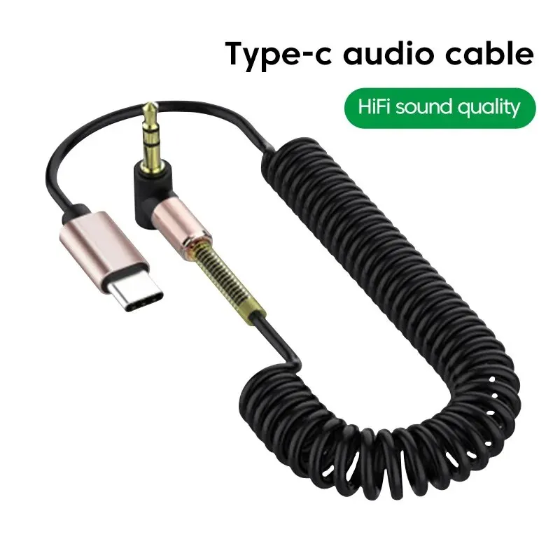 Adaptador de Cable de Audio auxiliar USB C a 3,5mm para auriculares, auriculares, altavoz, Cable Aux, Cable convertidor tipo C