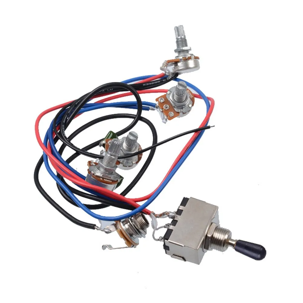 Wiring Wiring Harness With Parts Accessories For LP Guitar Harness Pickups Pots Prewired Switch Toggle 2V2T Useful Brand New