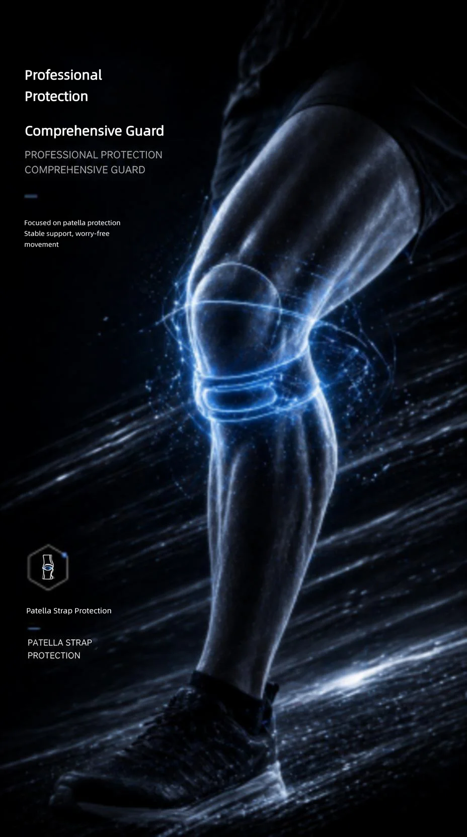1pc VILICO Patellar Strap, Knee Protector Patellar Tendon Support Suitable for Running, Basketball, Jumper Knees, Tennis, Volley