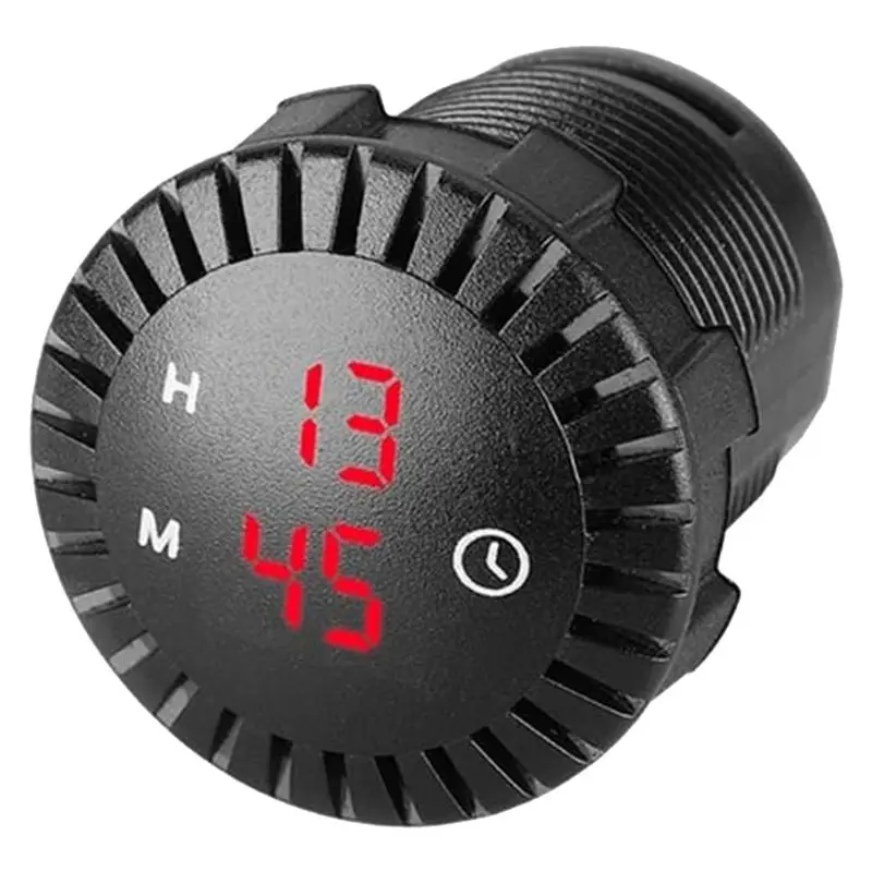 1 Piece Car LED Electronic Clock Switch Universal Car Supplies Red Light-X67A