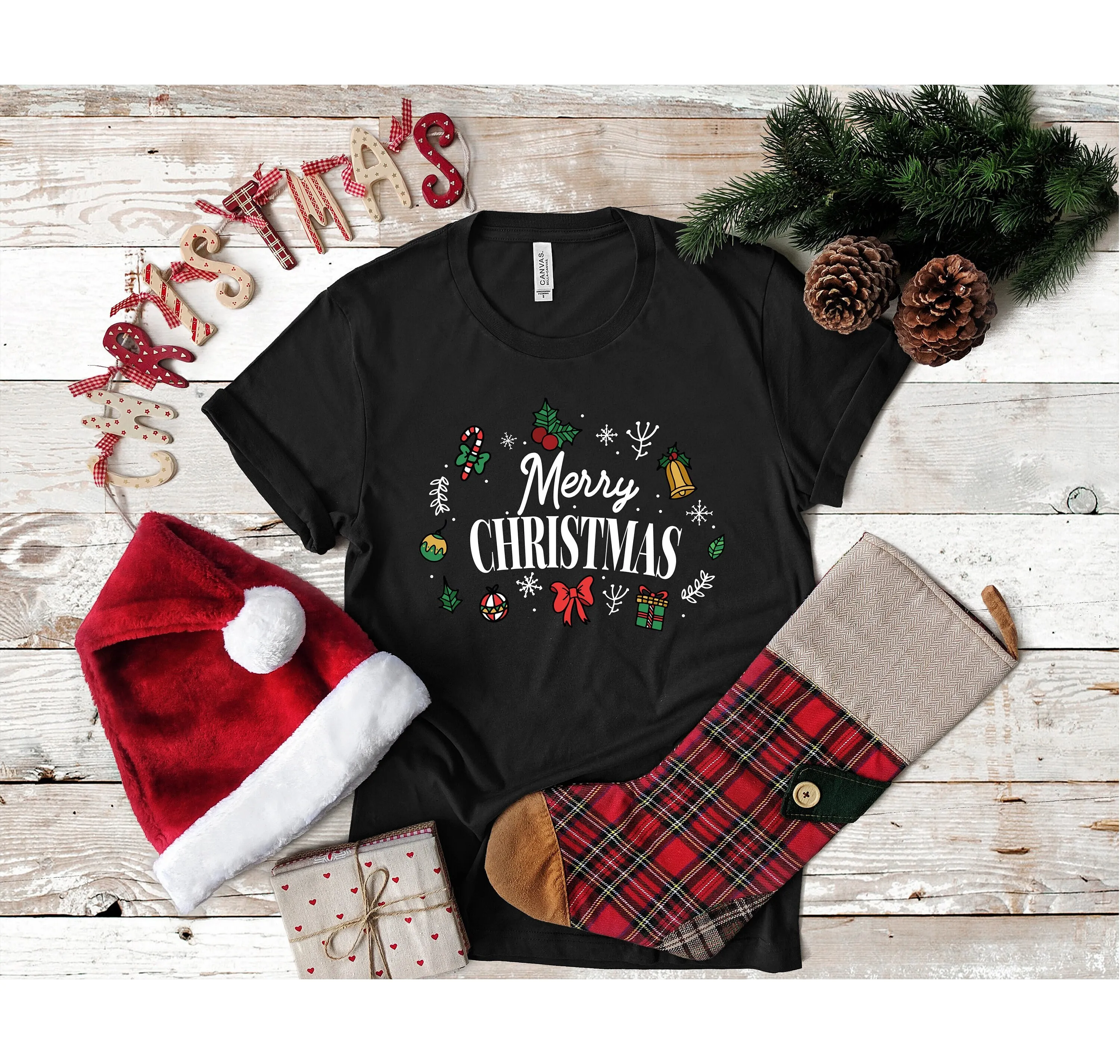 Merry Christmas T Shirt Family Matching Women'S Holiday