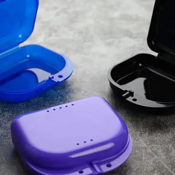 Tooth Mouthguard Guard Denture Storage Case Retainer Box Brace Container Cleaner
