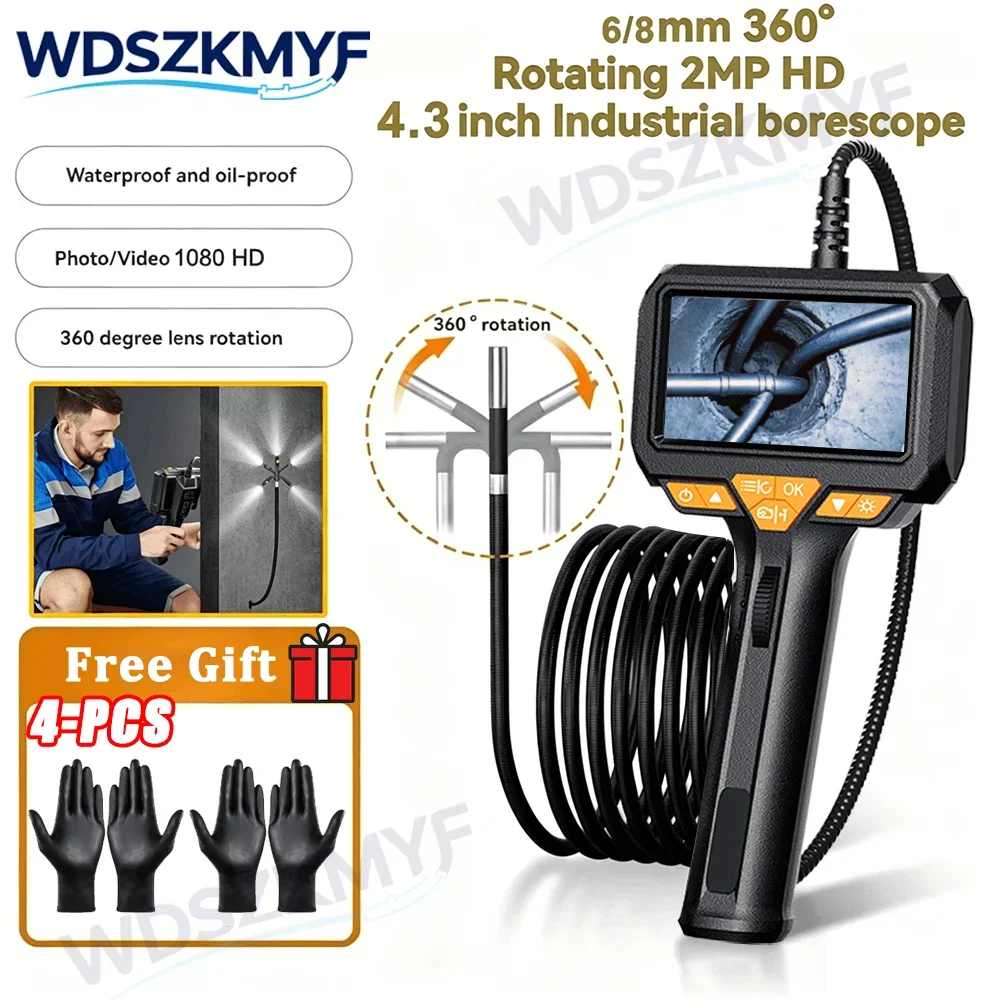 Ecran-ips-43''-endoscope-articule-bidirectionnel-360°-°-180-°-camera-endoscopique-a-rotation-avec-tige-coulissante-et-objectif-6-8-mm-a-double-direction-de-guidage