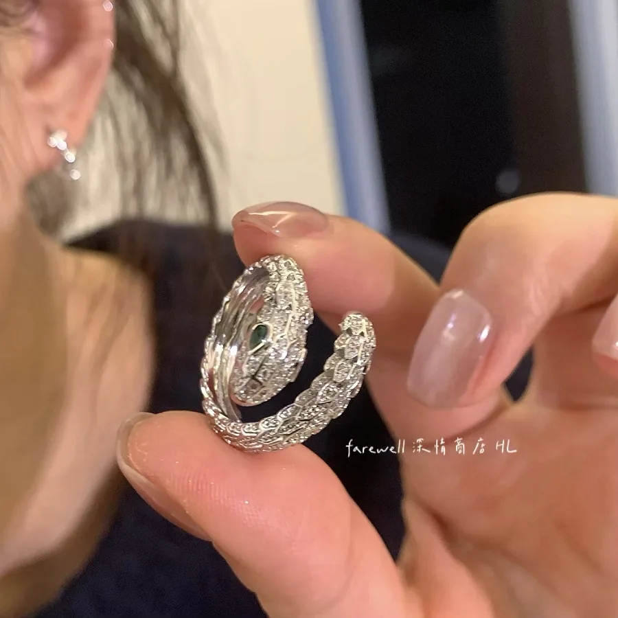 

Vintage Zircon Open Rings: Light Luxury & High-End Index Finger Rings, Sleek & Stylish Minimalist Hand Jewelry for Modern Women