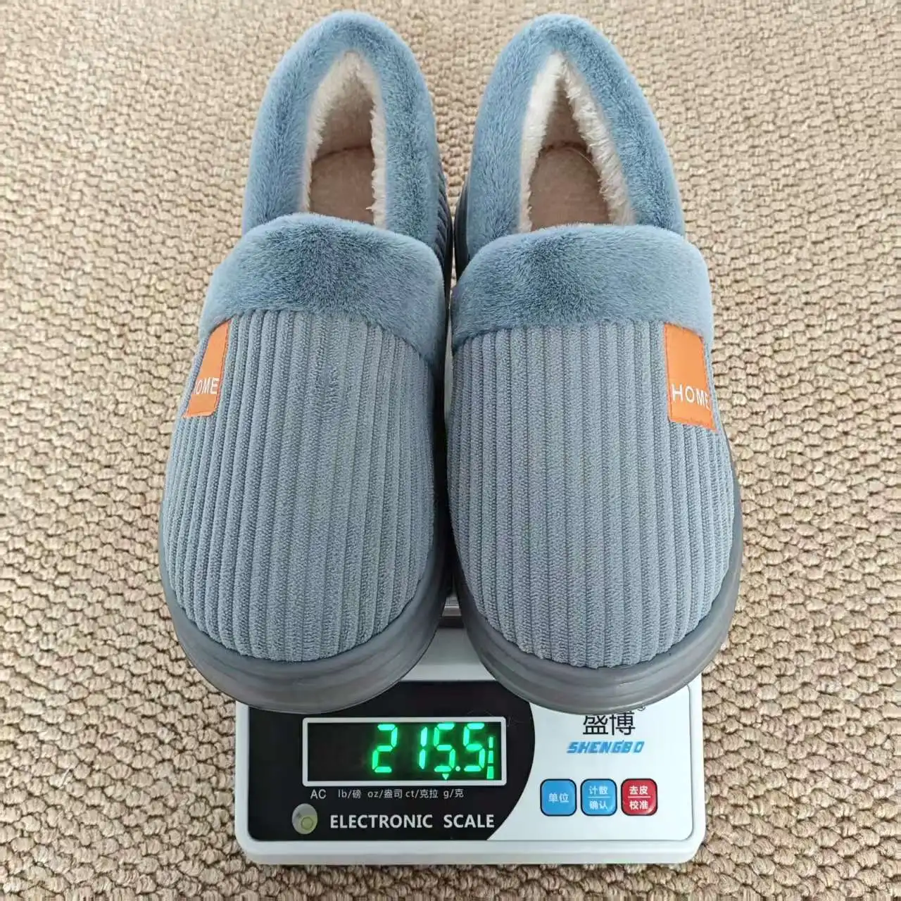 Herren-Winterhausschuhe in Übergröße, Warme Baumwoll-Pantoffeln mit Plüschfleece-Futter, Dicke Sohle, Rutschfeste Indoor-Schuhe – Detail 3