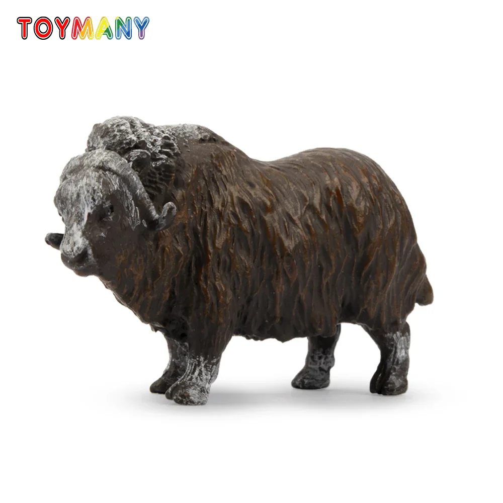 

Toymany Simulation Musk Ox Wildlife Animal Model Toy Mini Figures Dolls Action Figurines Toys Children Gift Cake Decoration