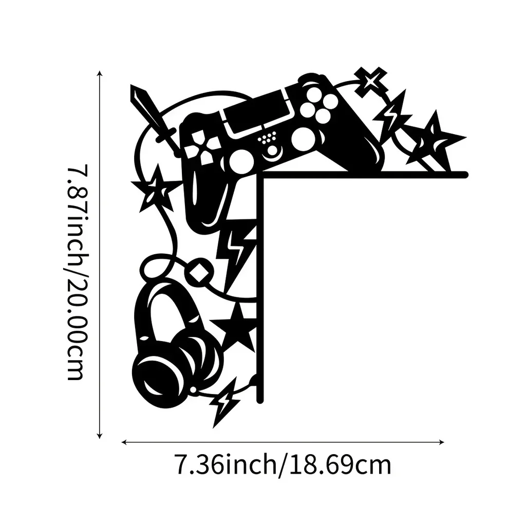 Autocollant mural de décoration de casque de jeu en fer, décoration d'angle de porte, cadre de porte, art mural, décor à la maison, 1 pièce