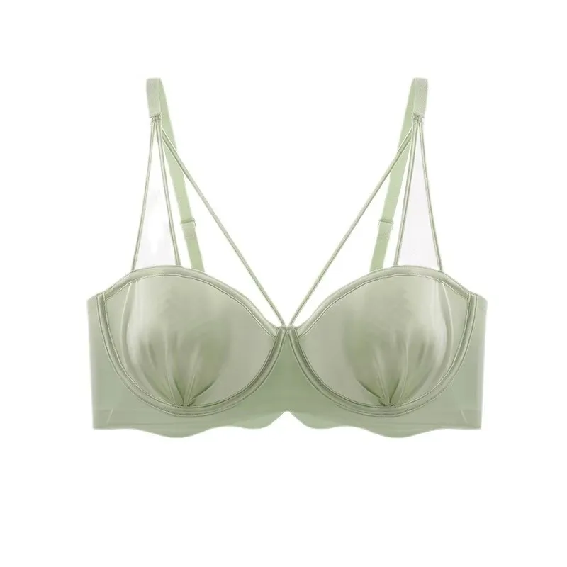 

Pure Wind Thin Underwear Women Big Chest First Small Chest Soft Underwire on The Support Sexy Stereotypical Breast Seamless Bra