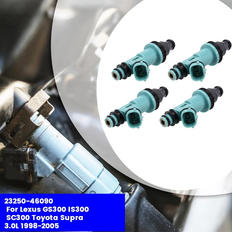 Set Of 4 Car Fuel Injector Nozzle 23250-46090 For Toyota Supra Lexus GS300 IS300 SC300 1998-2005 842-12268, 195500-3320