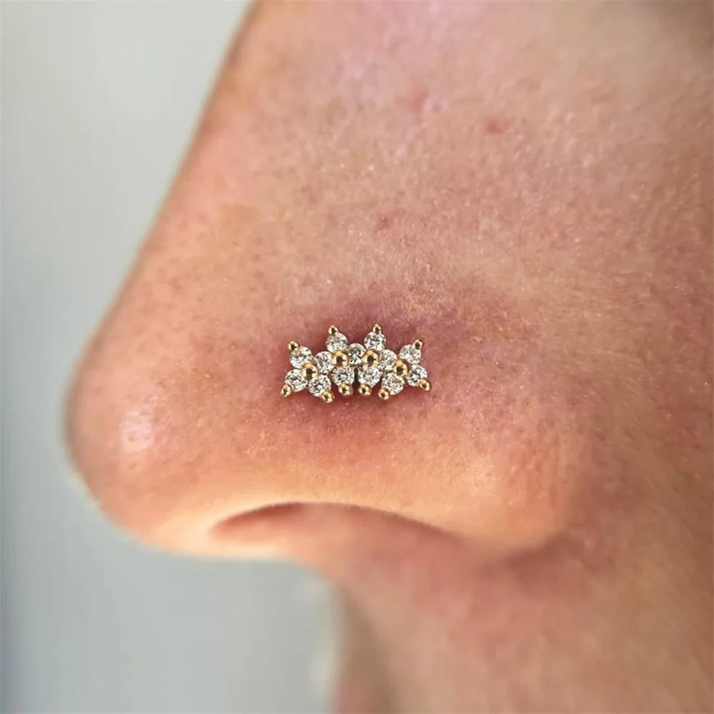 Aide 925 Sterling Silber glänzende Zirkon Blume für Frau Piercing Ohrring Mode zierlich Luxus Stil DIY Y2k Weihnachtsgeschenk Schmuck