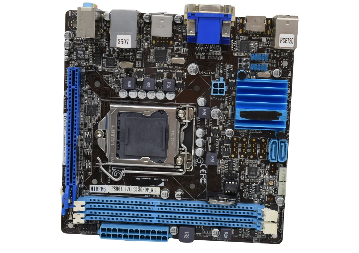 

База Placa ASUS P8H61-I/CP3130/DP_MB H61 LGA 1155 для I7-3770 I5-3470 I5-2500 I3-3240 Процессор DDR3 PCI-E X16 HDMI SATA II Mini-ITX