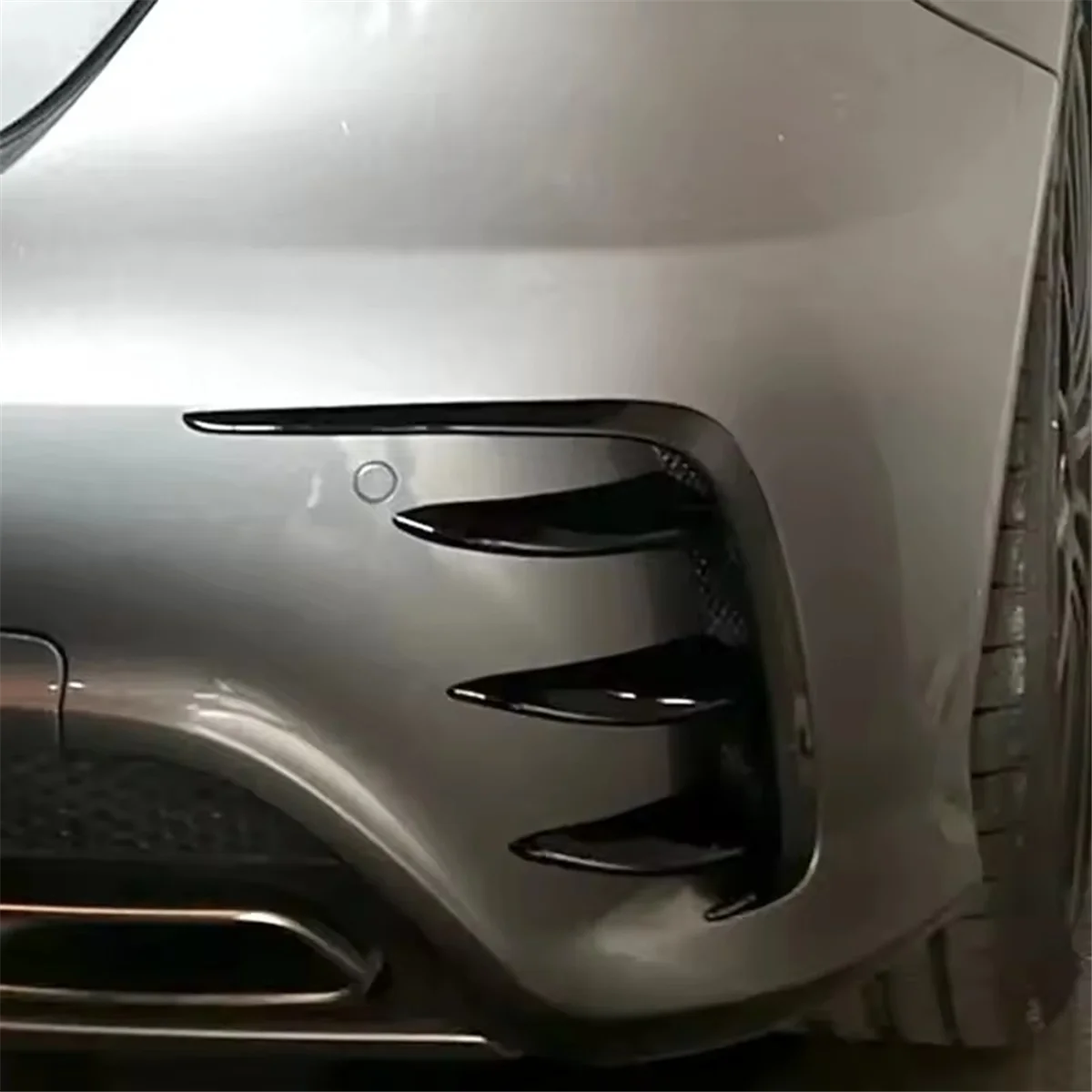 Задний бампер автомобиля, боковой вентиляционный спойлер, комплекты кузова Canard для Mercedes Benz A Class W176 A200 A250 A45 AMG Sport Hatchback -T45C