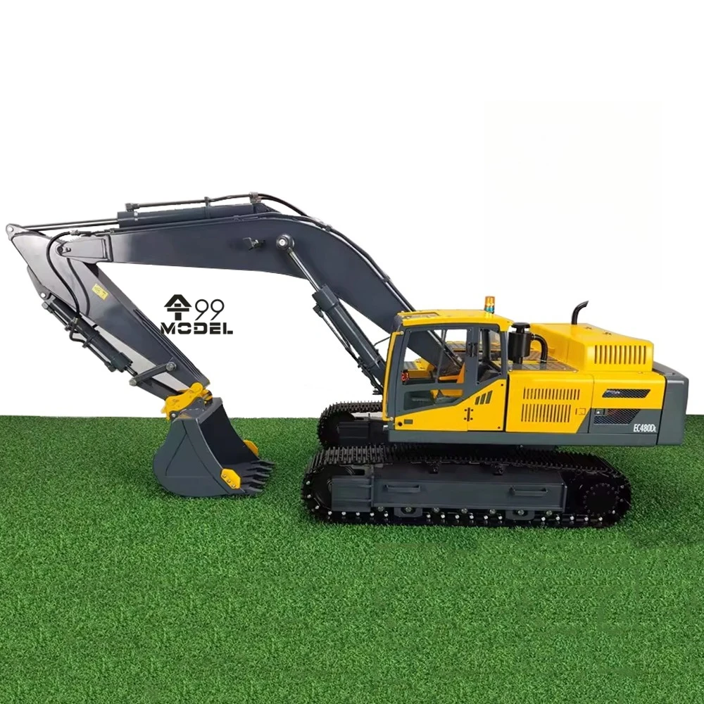 EC480 Hydraulic RC Excavator 1/14 RTR Metal Remote Control Excavator Model with Lighting System Tracked Excavator Model