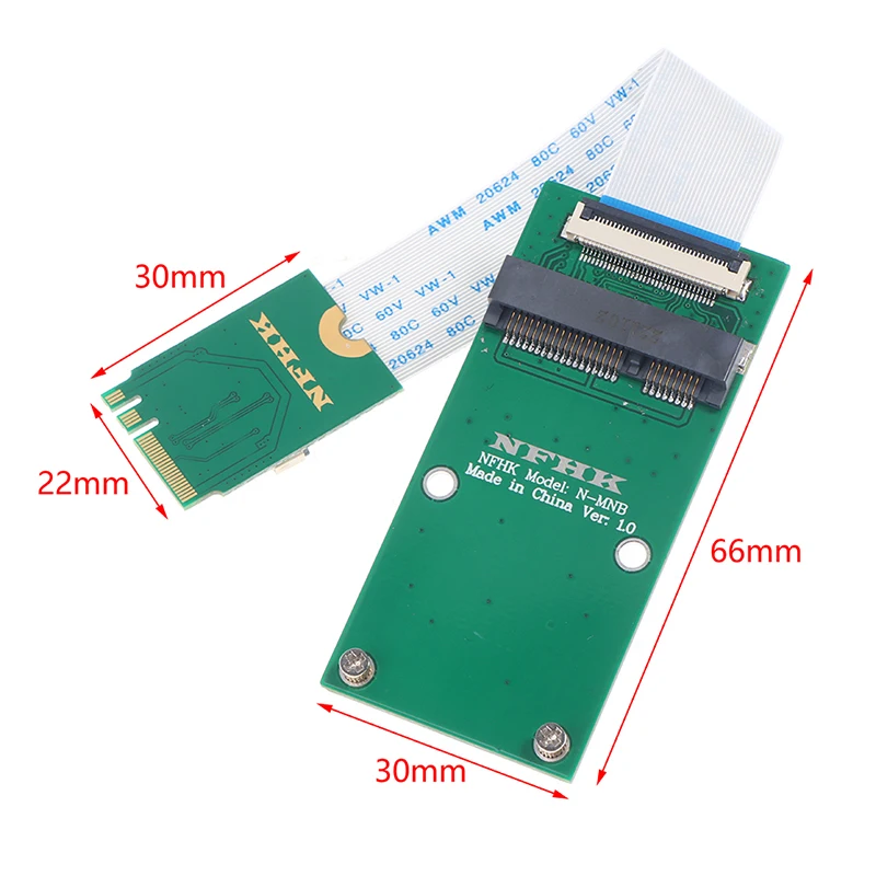 Mini PCIe WiFi Card To A+E E Key M.2 Network Adapter Extension Cable