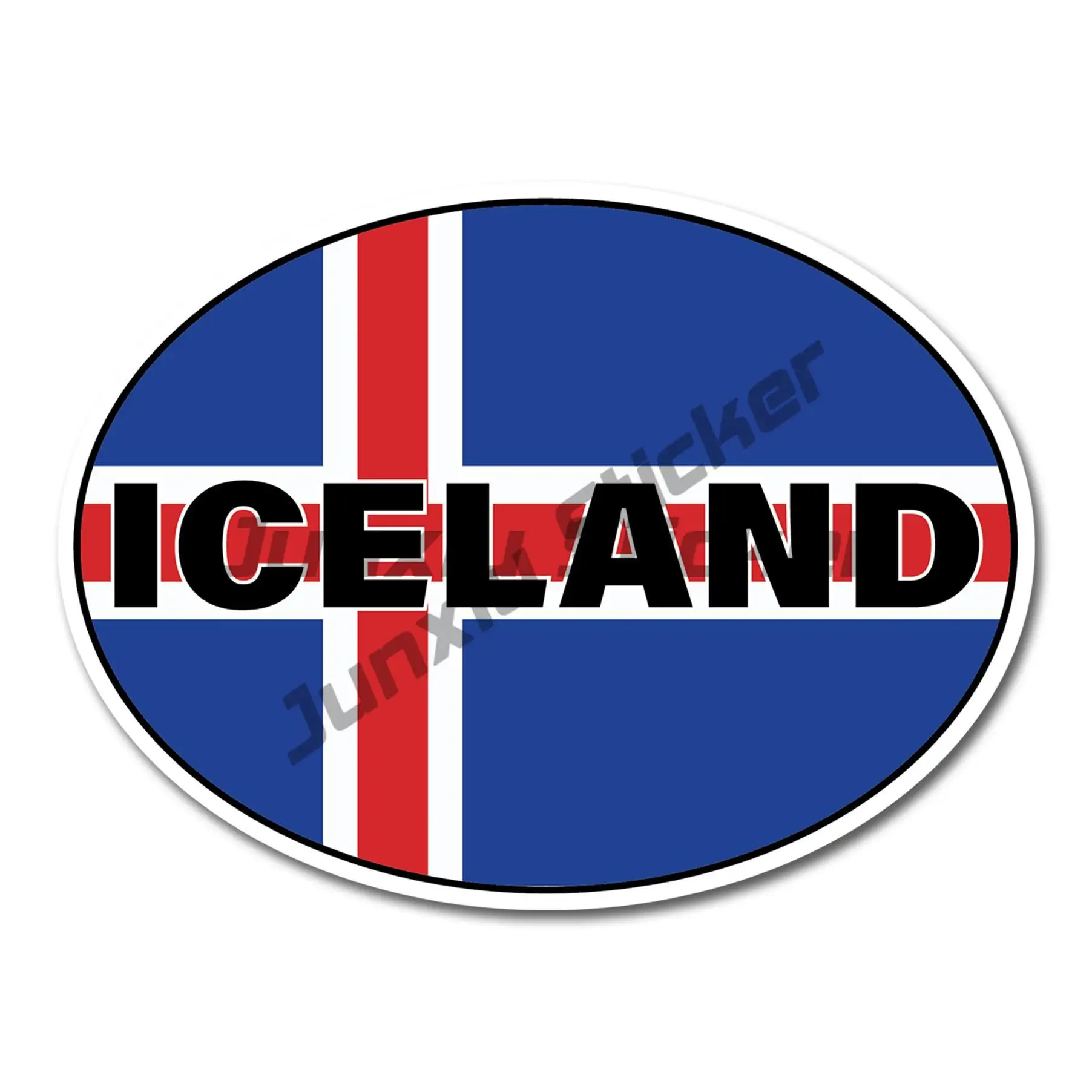 

Iceland Reykjavik Viking Boat Round Seal Flag Sticker Icelandic Republic Map Shield Waterproof Travel Adventure World Travel