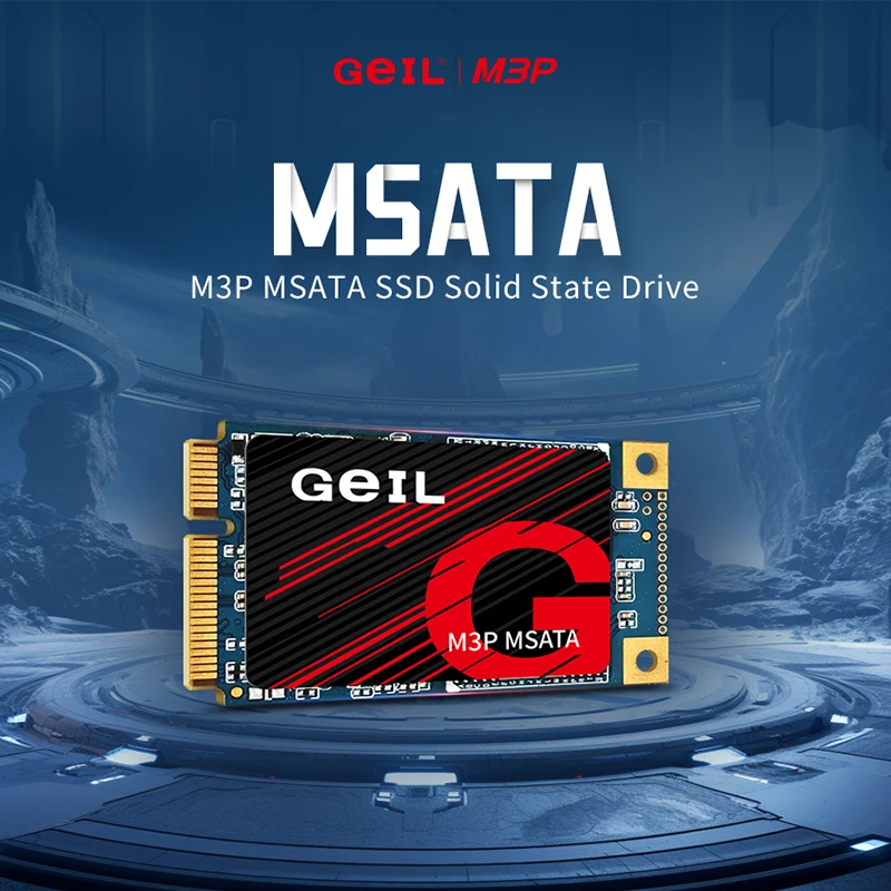 SSD M3P Интерфейс MSATA GeIL Внутренний твердотельный накопитель 128 ГБ 256 ГБ Твердотельный диск для портативного ПК Настольный компьютер