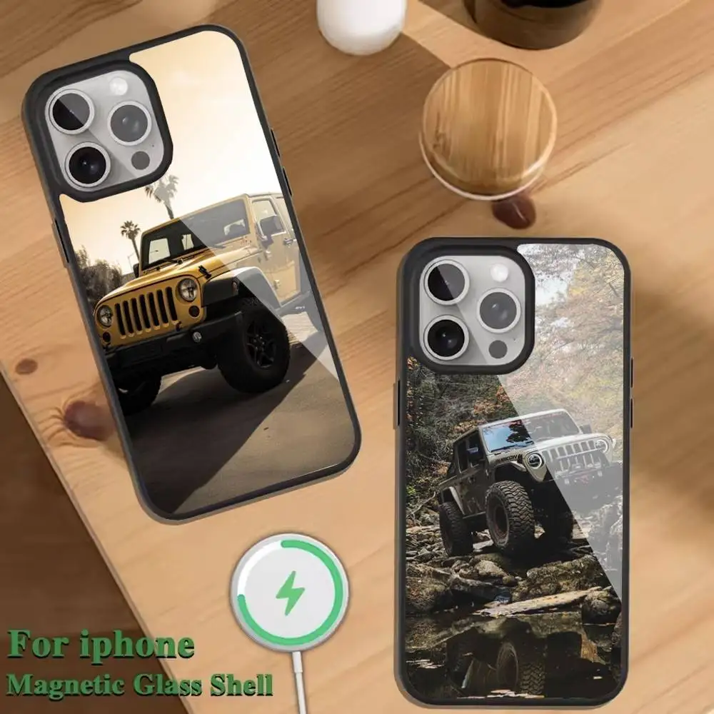 

J-Jeeps off-road SUV Phone Case For Magnetic Wireless Charge Cover For iphone 16 15 14 13 12 11 Pro Max Plus Coque