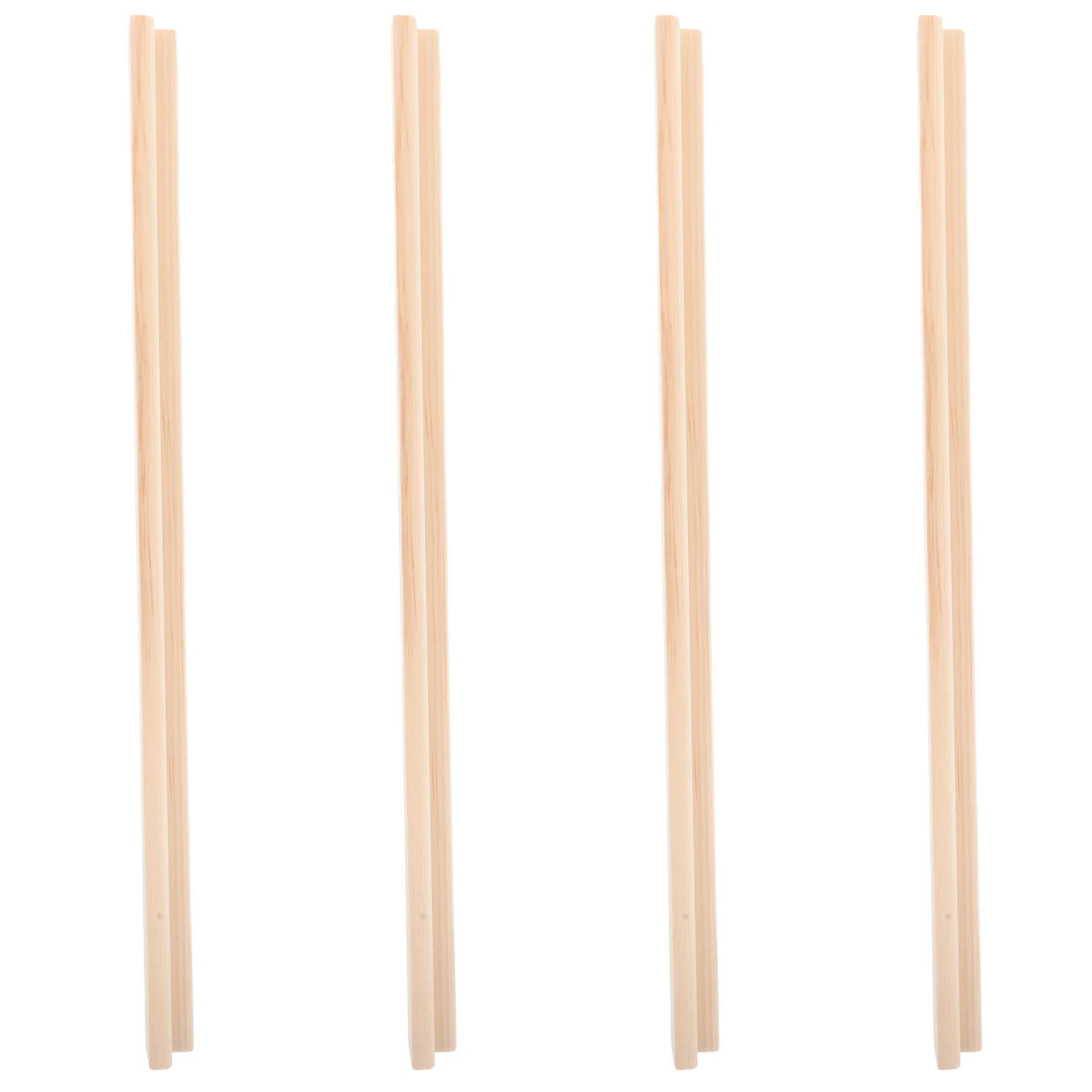 4Pcs Wooden Single Row Domino Holders Unfinished Wood Tile Display Rack Board Game Accessories Mexican Train Mahjong 36cm