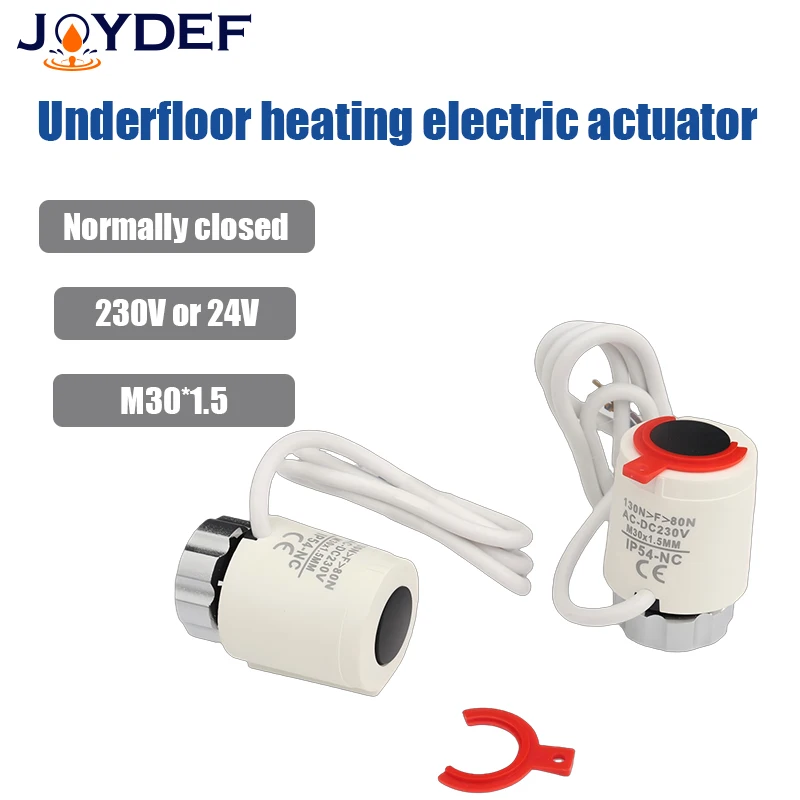 

1/5/10 шт., 230 В, 24 В, нормально закрытый электрический термопривод M30*1,5 мм для подогрева пола TRV Radiato