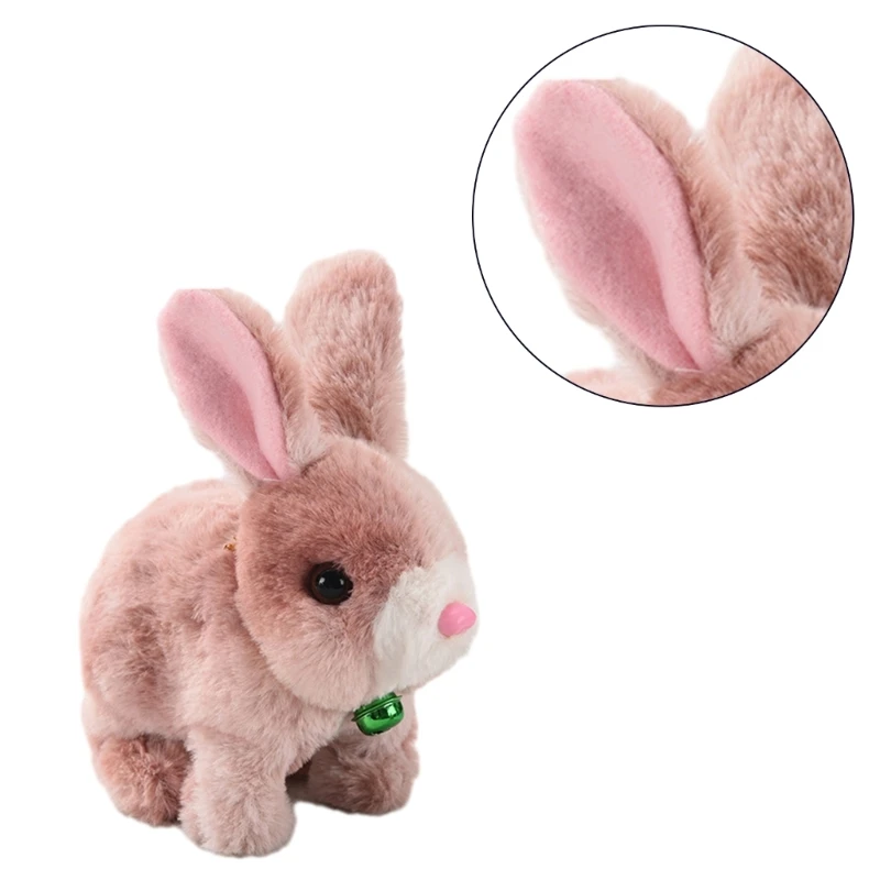 Peluche elettrico simpatico coniglio peluche per animali domestici elettronici per ragazzi ragazze