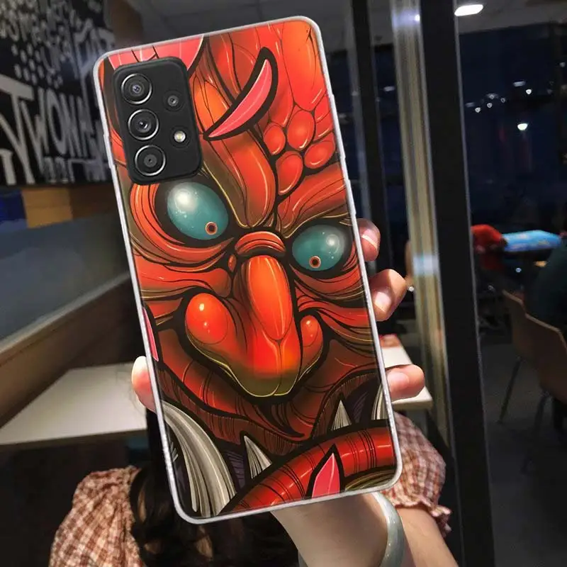 Hannya demon tattoo Phone Case For Samsung A14 A24 A34 A54 Galaxy A20S A30 A40 A50S A70S A71 A51 A41 A31 A21S A10S A20E A11 Cove