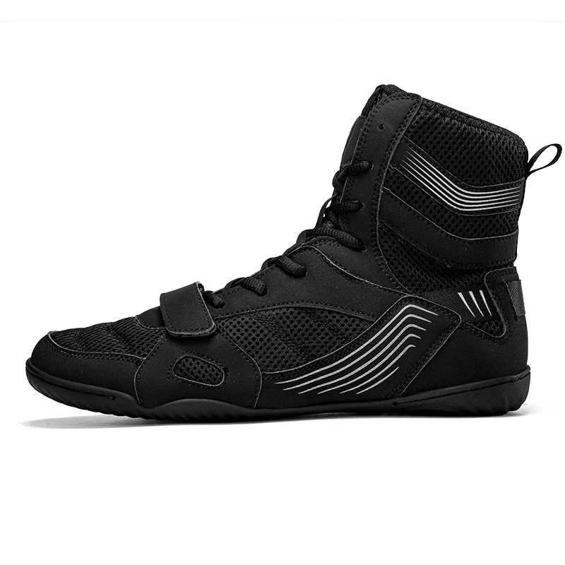 Zapatos de lucha libre, zapatos de boxeo de alta calidad, zapatos de entrenamiento de lucha, Botas Largas, Muay Thai, zapatos de lucha fitness sanda