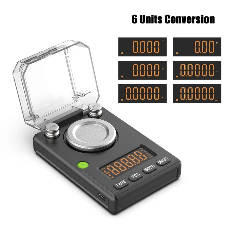 New electronic balance 100/0.001 high precision carat scale, mini carat scale gold scale pocket scale jewelry