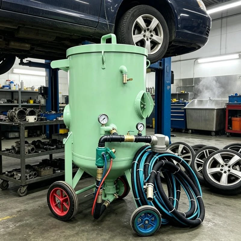 150L-300L Portable Sandblasting Equipment High Pressure Abrasive Blaster Pot for Paint Stripping