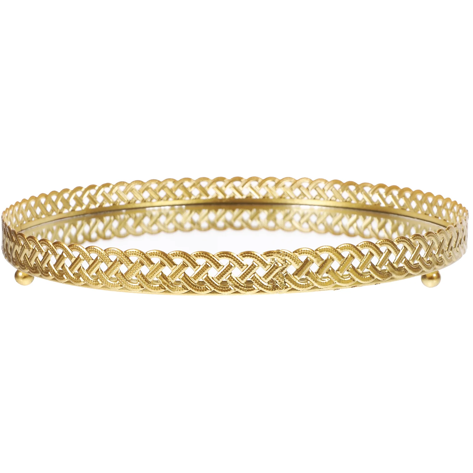 علبة طبق المجوهرات مادة الحديد صنعة بديعة الغرور صينية للحمام غرفة نوم خواتم تخزين صواني تخزين المجوهرات #4