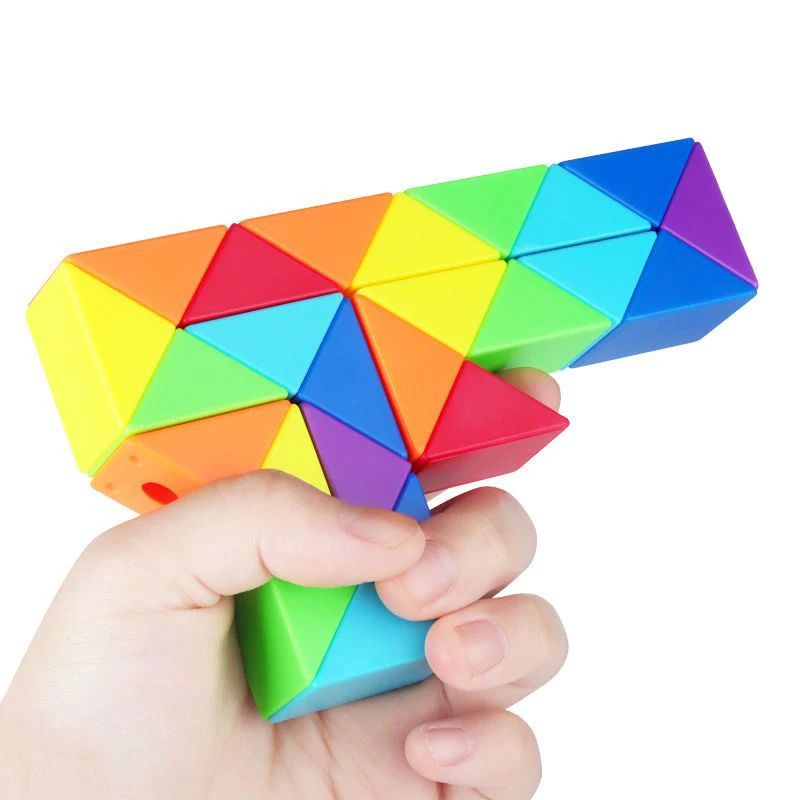 Rainbow Folding Magic Snake Cube Twist Puzzle Fidget Toys For Kids Adults Educational Montessori Game Brain Teaser Rompecabezas