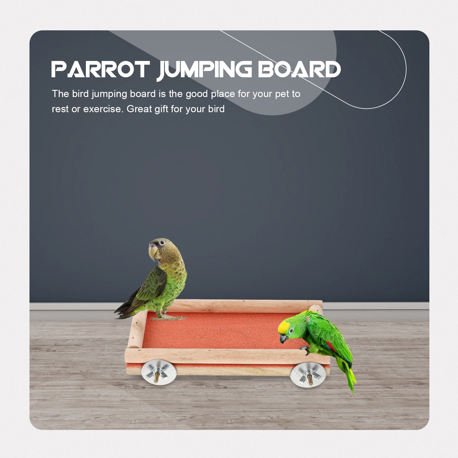 

Parrot Grinding Claw Board Durable Wooden Birds Jumping Board Pet Bird Perch Material for Cage Garden Exercise Rest