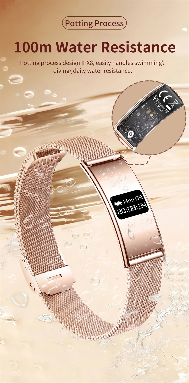 Fitness Tracker Smart Armband Mit Herzfrequenz Und Gps Für Herren_voghion.com
